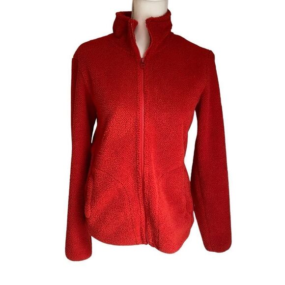 Uniqlo Full Zip Sherpa Fleece Jacket Size Medium - Picture 1 of 5